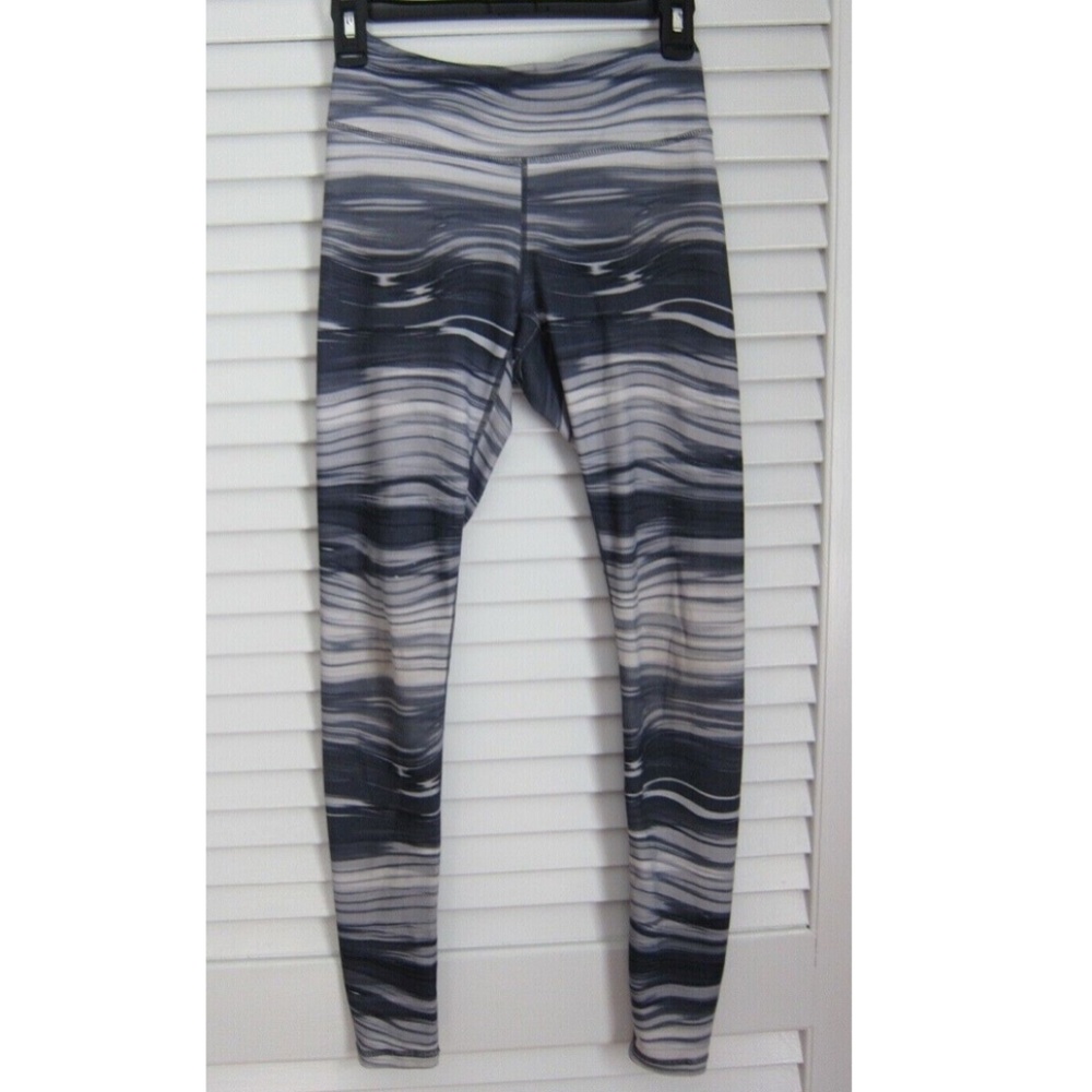 Marmot Marble Gray Stripe Print Legging sz XS